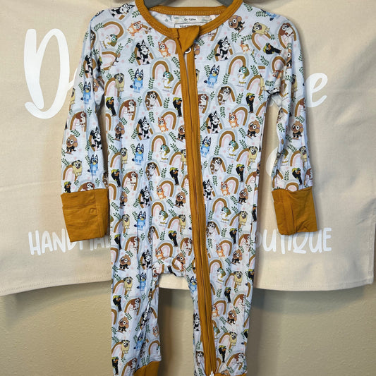 Boho Dogs Bamboo Zippie
